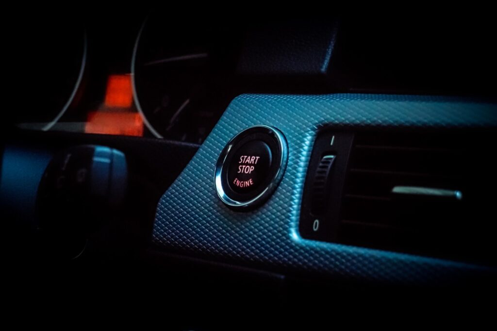 Car ignition start button